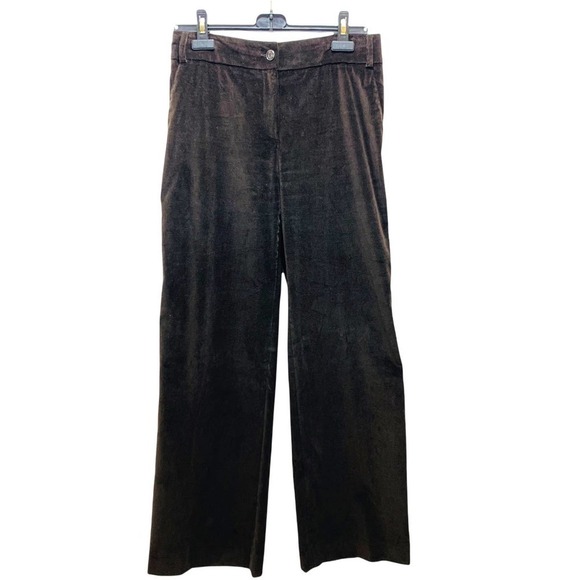 Armani Collezioni Brown Corduroy or Velvet Straight Leg Dress Pants, 6 - Picture 2 of 9